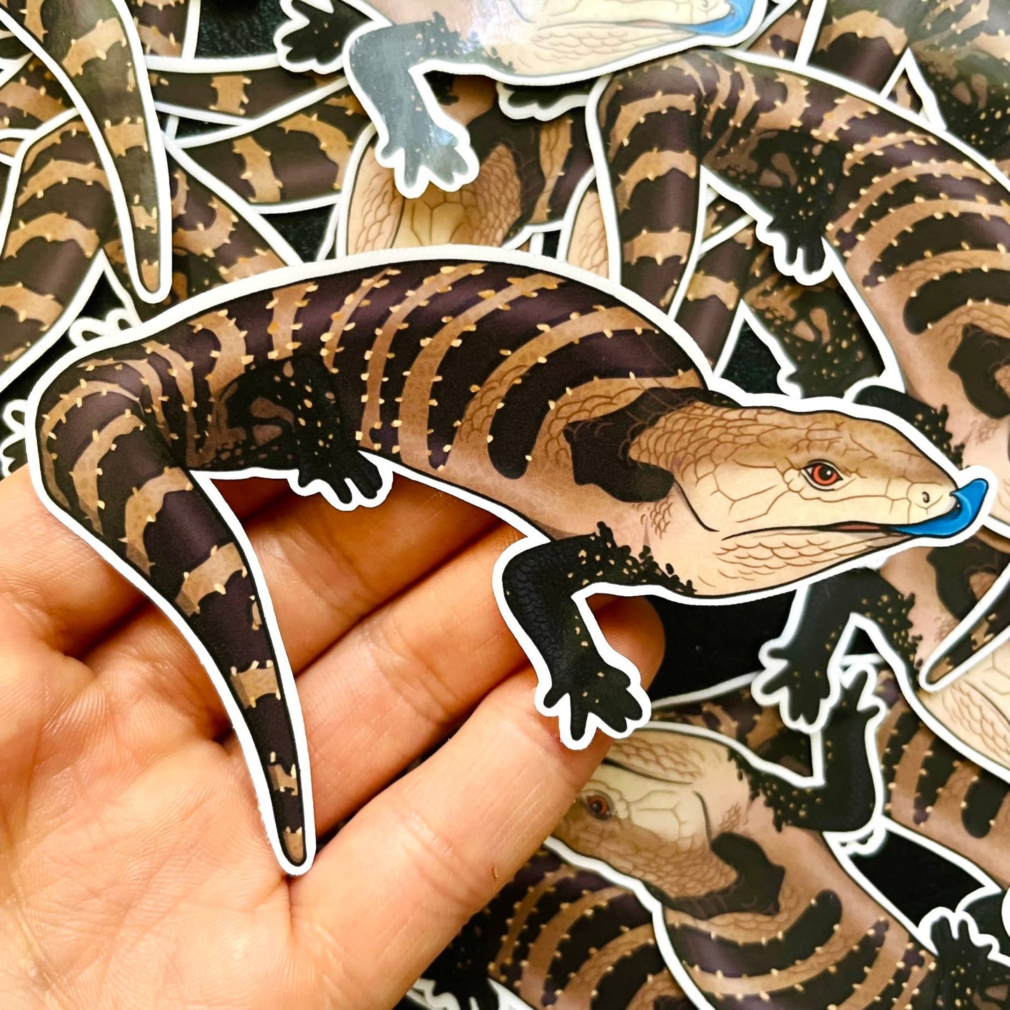 Blue Tongue Skink Lizard Reptile Sticker Decal