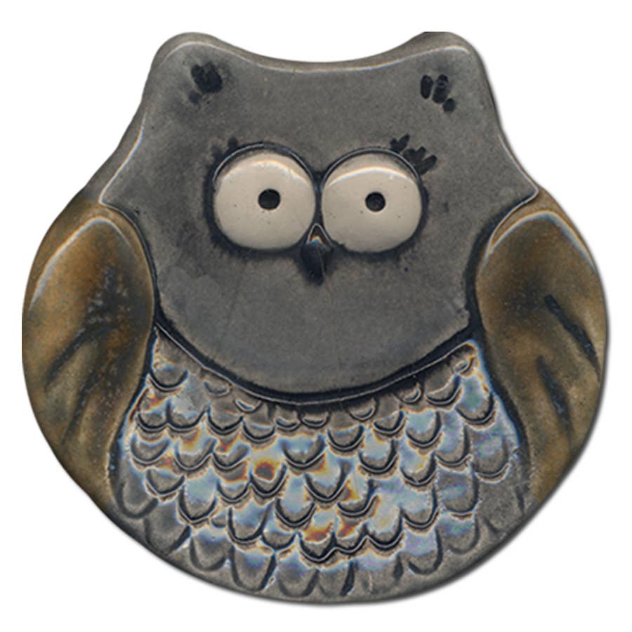 Ceramic Bird Dish: Mini 3" Owls