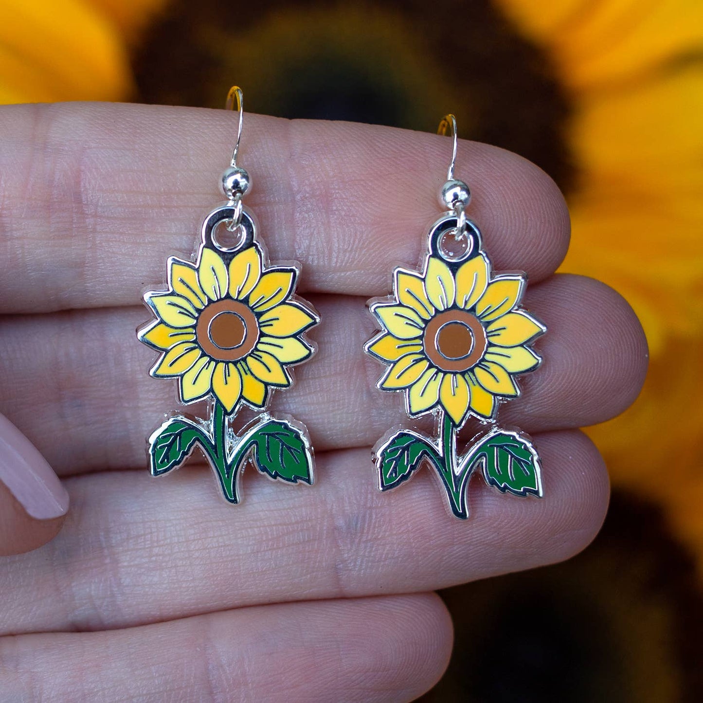 Sunflower Dangle Earrings