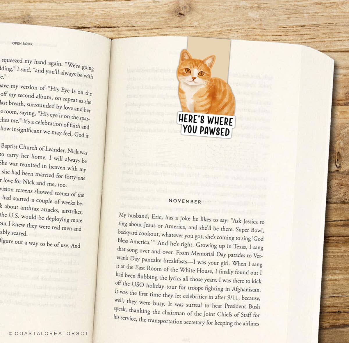Here's Where You Pawsed Magnetic Bookmark