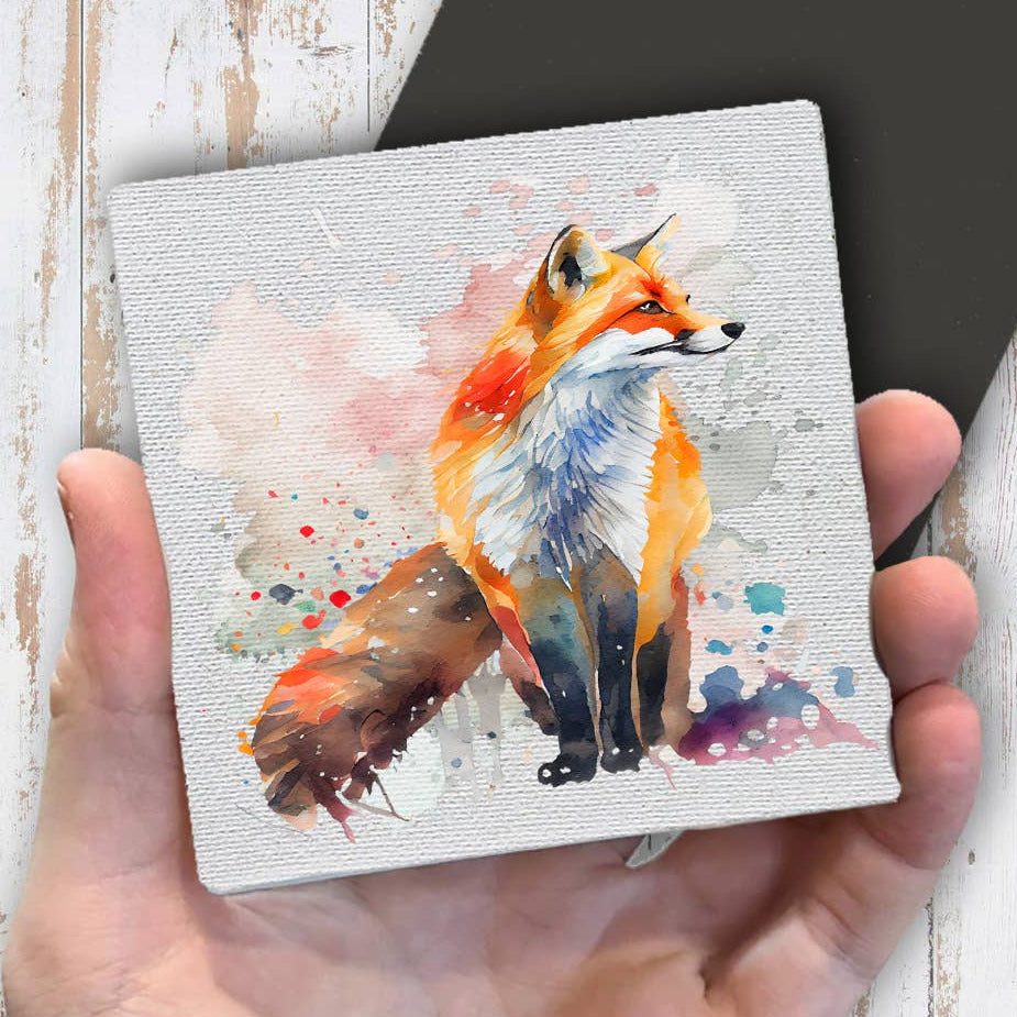 Fox Animal Watercolor Magnet Fridge