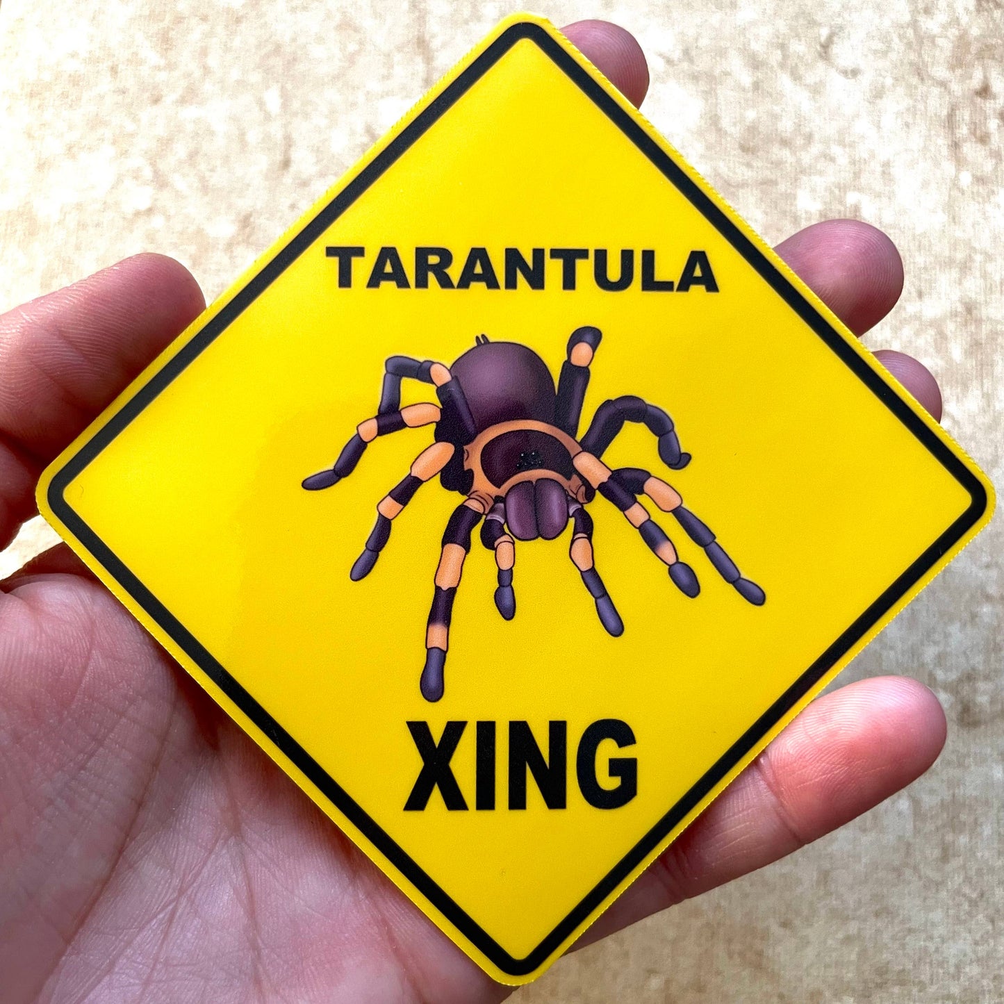 Tarantula spider Crossing (XING) Sign Vinyl Sticker Decal