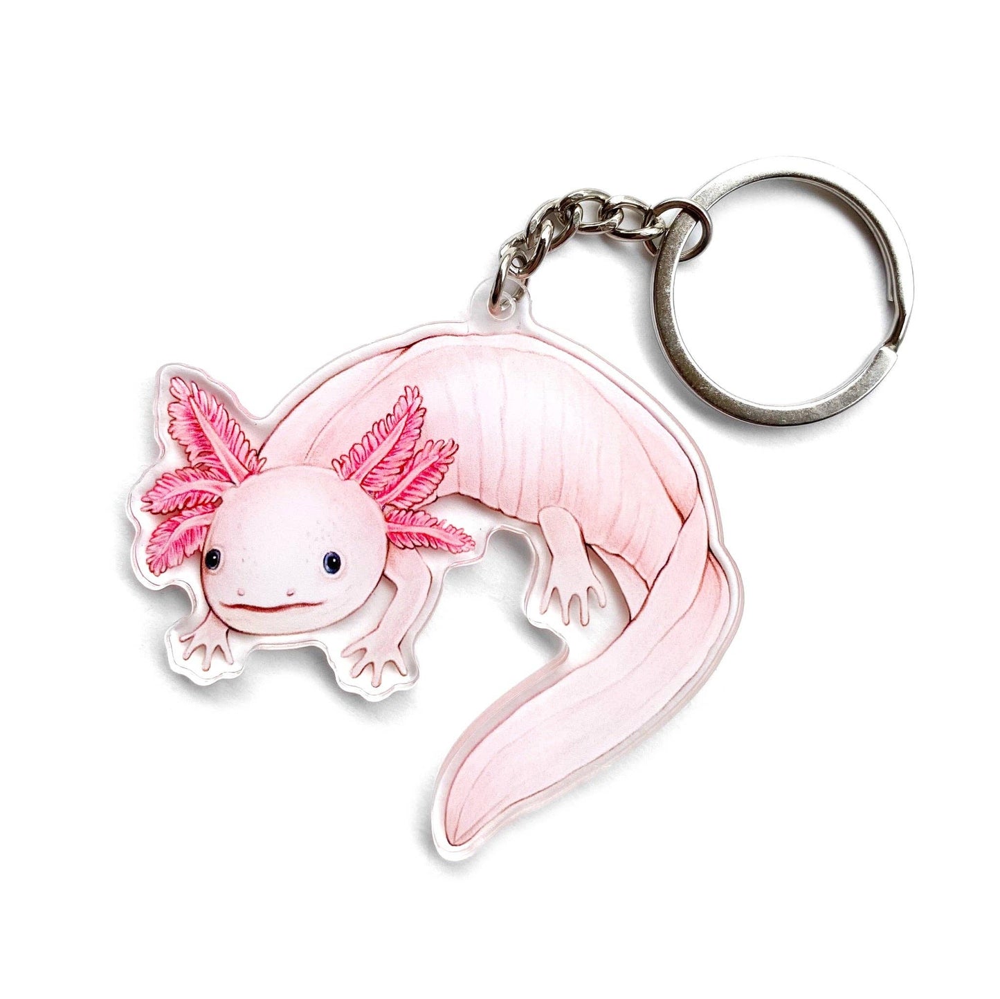 Axolotl Double-Sided Acrylic Keychain