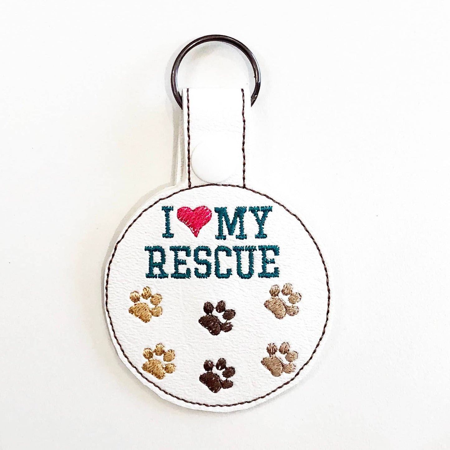 I Love My Rescue Key Fob