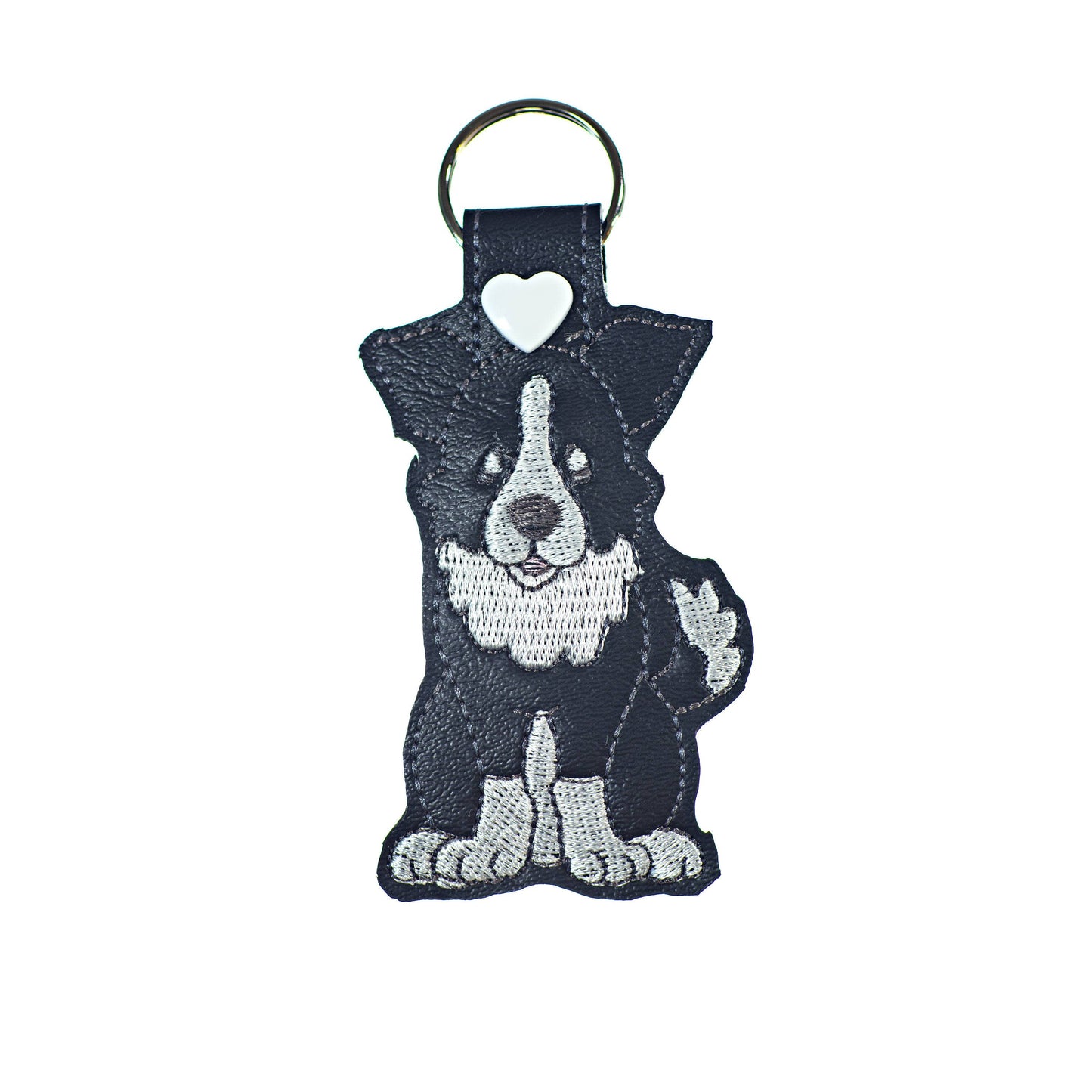 Border Collie Key Fob