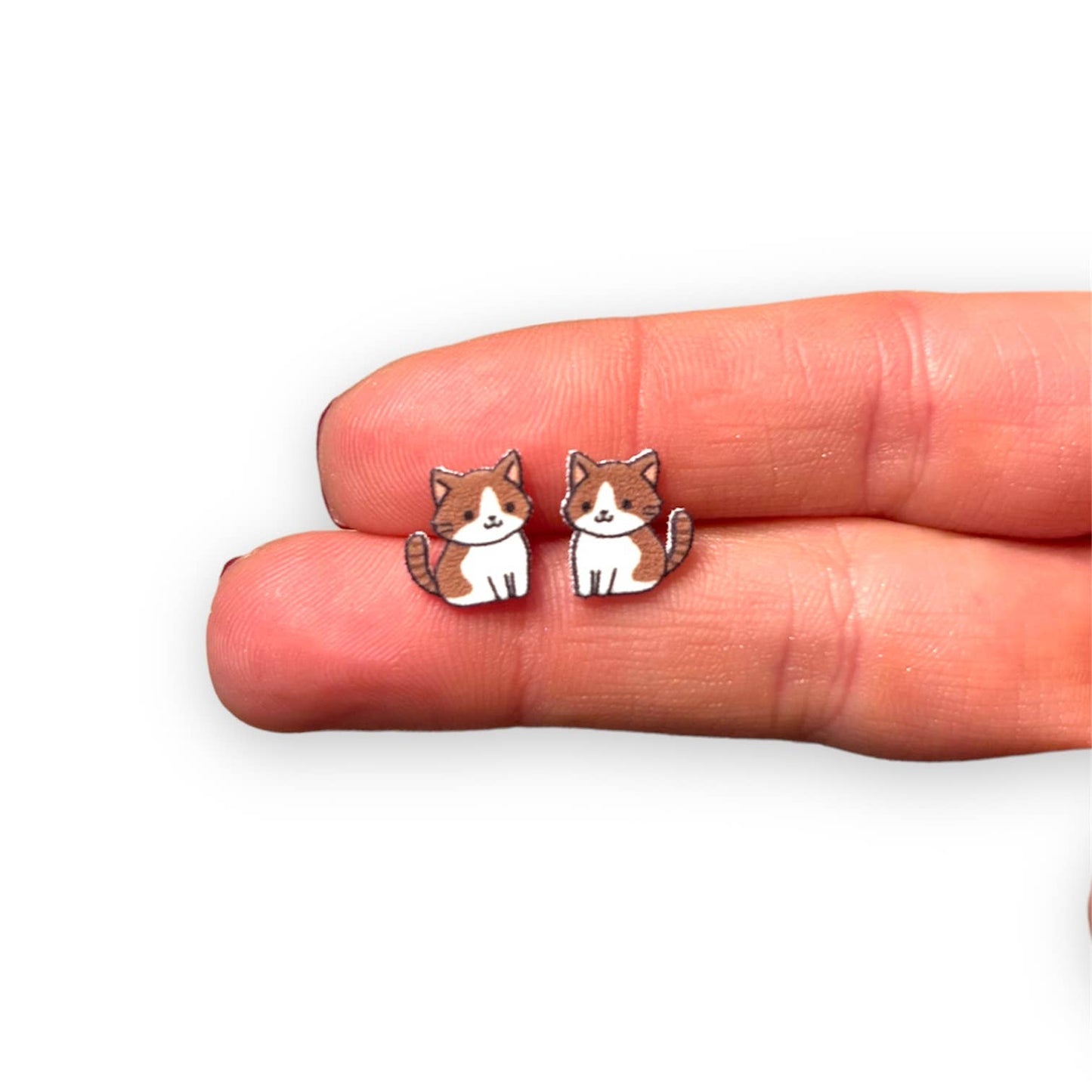 Brown Kitty Earrings