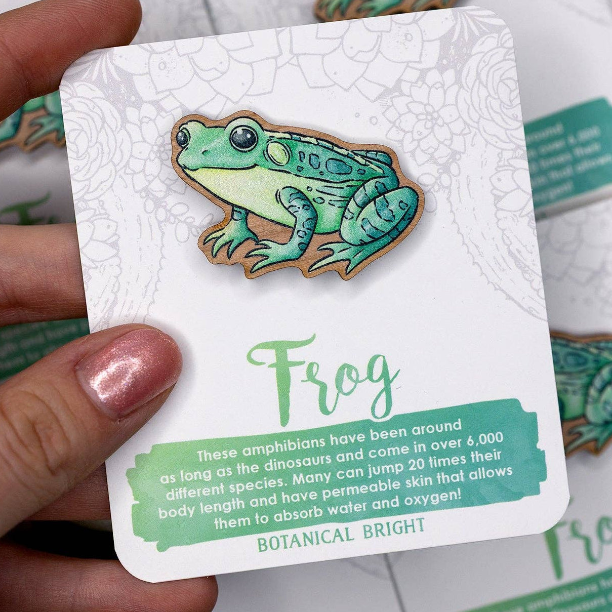Frog Wood Pin