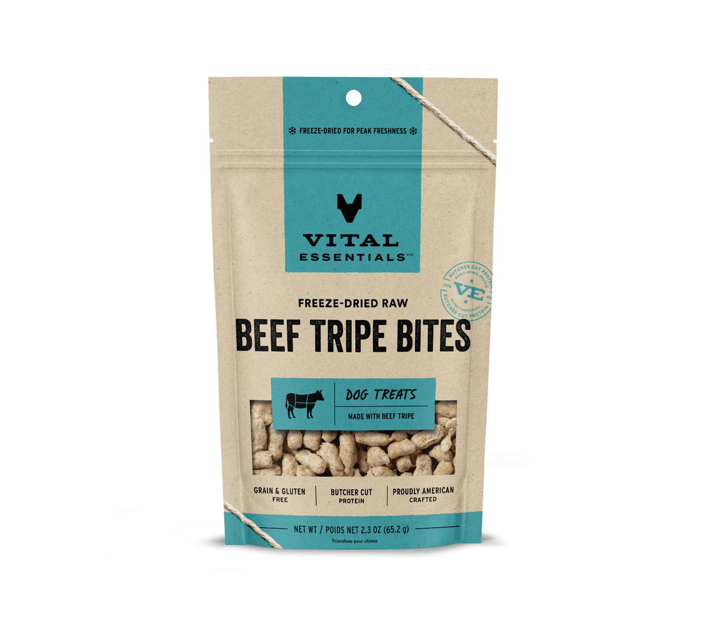 Vital Essentials Beef Tripe Bites FD Dog Treats 2.3 oz