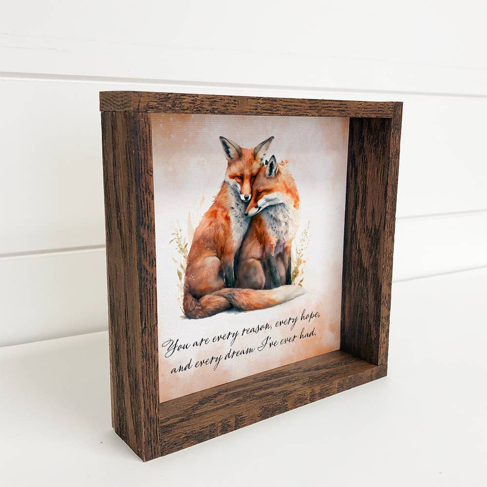 Fox Love - Cute Animal Canvas Art