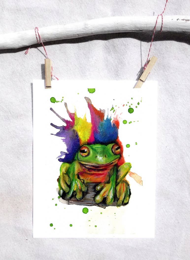 Australian Red eyed Tree Frog 5x7 Art Print