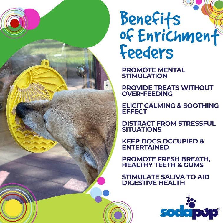 Sun n' Sea Lick Mat For Dogs and Cats - With Suction Cups - Beach Design | USA Made
