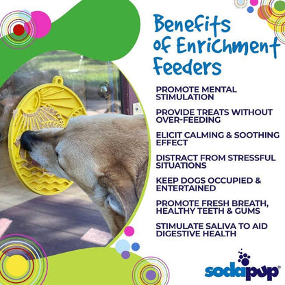 Sun n' Sea Lick Mat For Dogs and Cats - With Suction Cups - Beach Design | USA Made
