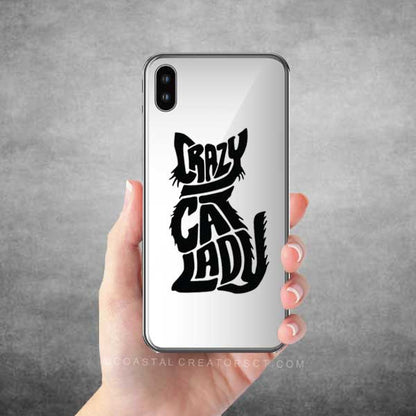 Crazy Cat Lady Vinyl Laptop/Water Bottle Sticker (Black)