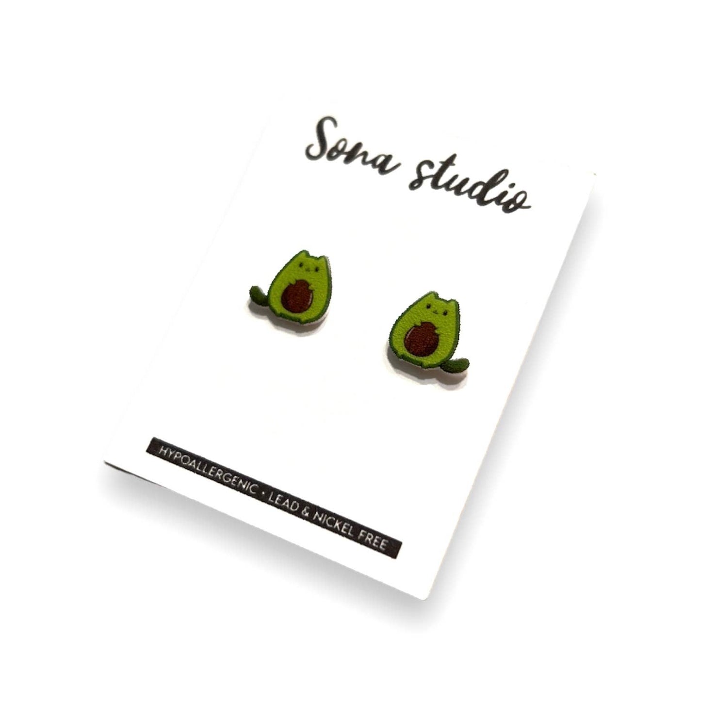 Avo-cato Cat Earrings