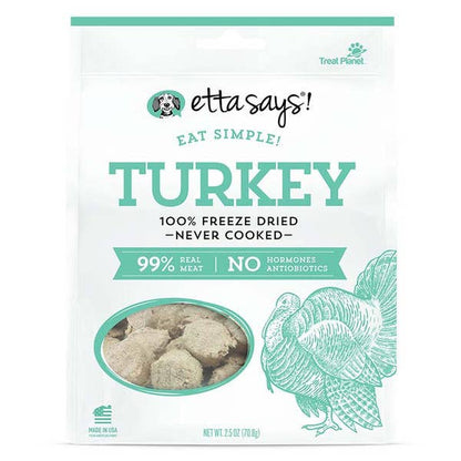 Etta Says! Eat Simple! Freeze Dried Dog Treats Turkey 2.5oz