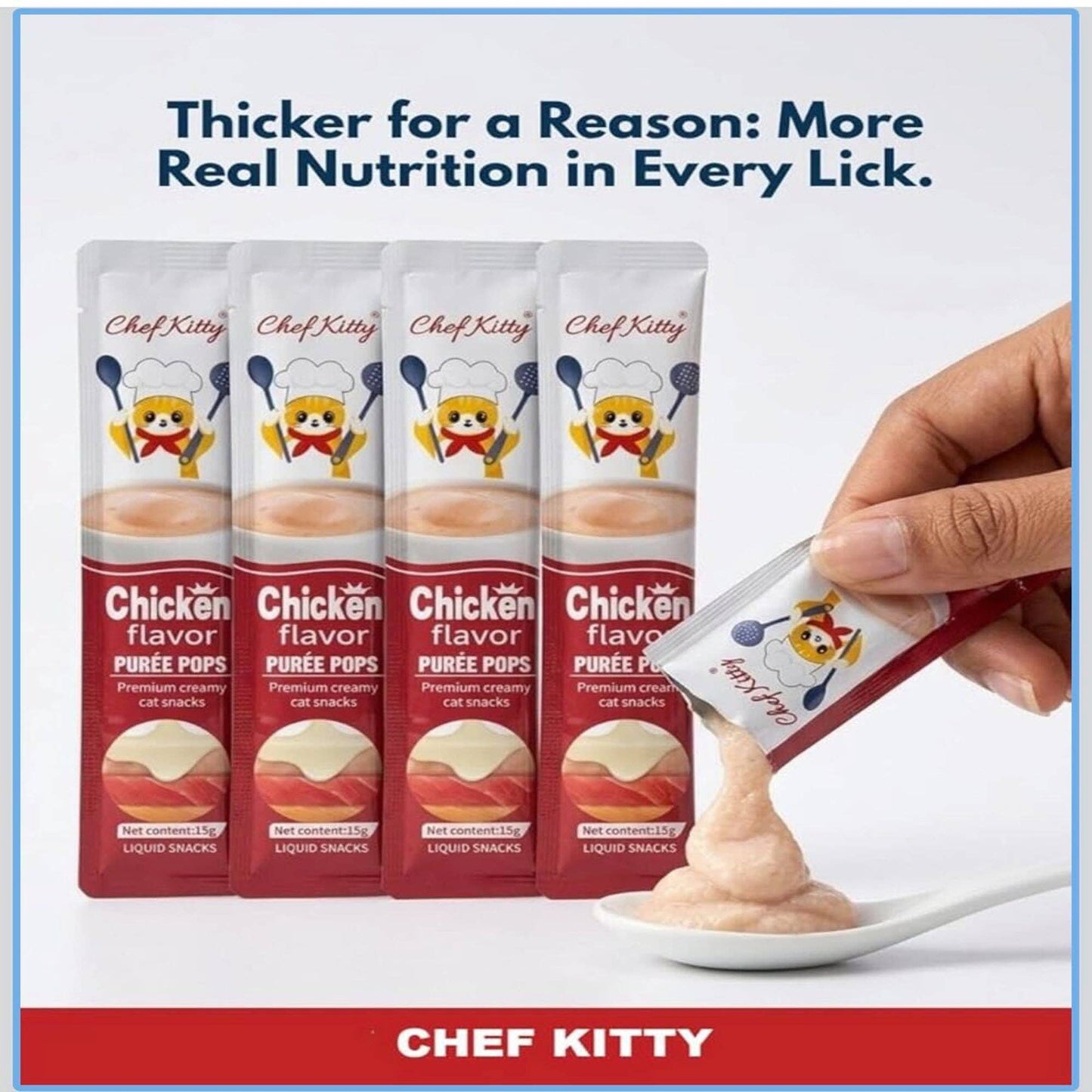 Chef Kitty Purée Pops Lickable Creamy Cat Treats (10 Pack)