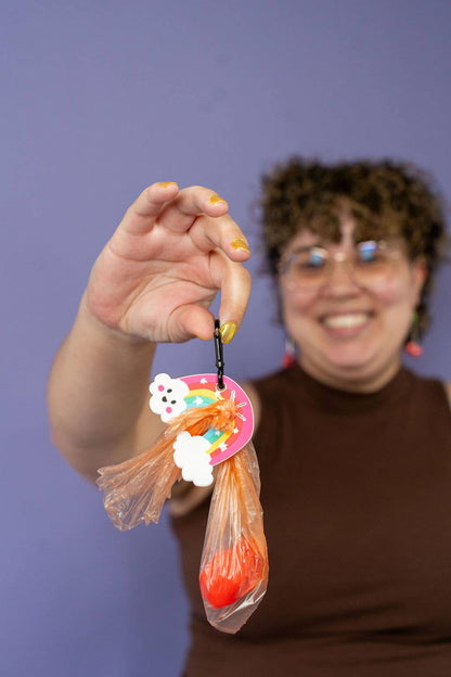 Rainbow Dog Poop Bag Leash Holder