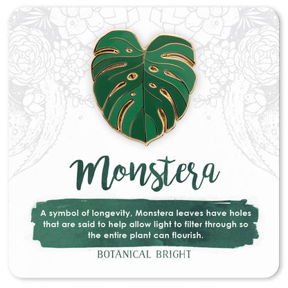 Monstera Enamel Pin