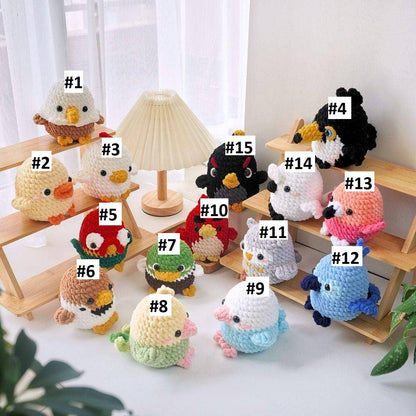 Crochet Colorful Birds, Amigurumi Chickens, Parrots, Duck...