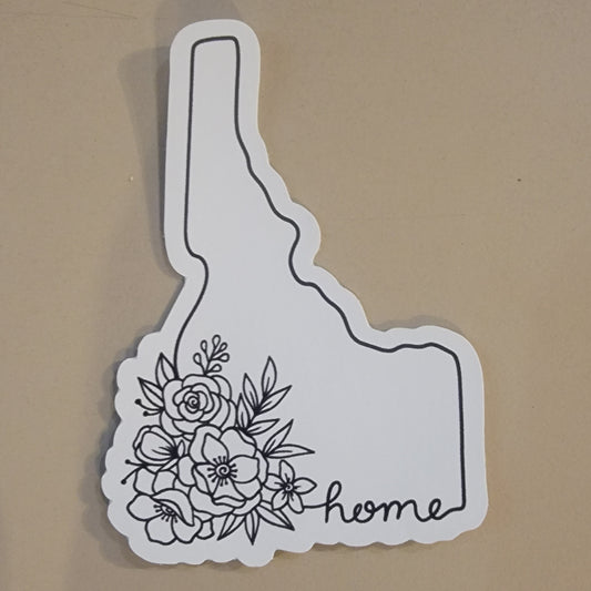 Idaho Floral Sticker