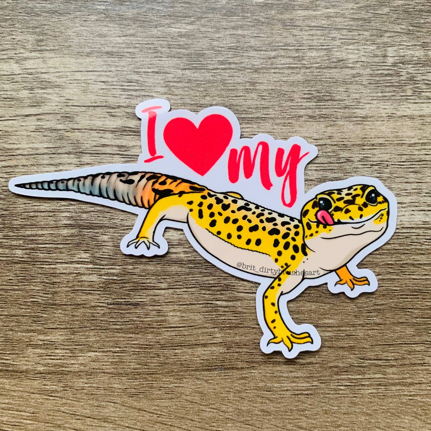 I Love My Leopard Gecko Reptile Sticker Decal