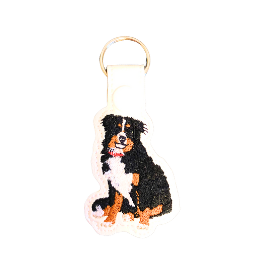 Bernese Mountain Dog Key Fob