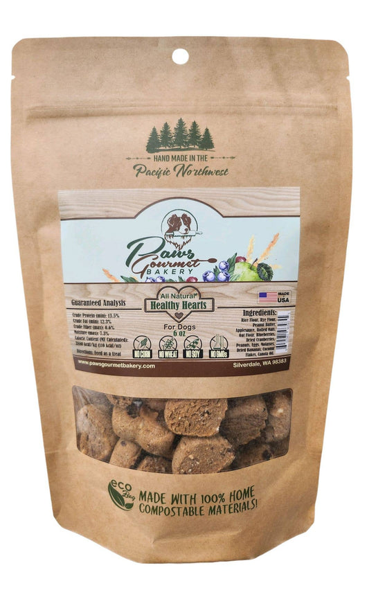 Paws Gourmet Bakery Healthy Hearts Dog Treats 6-oz