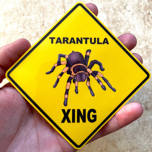 Tarantula spider Crossing (XING) Sign Vinyl Sticker Decal