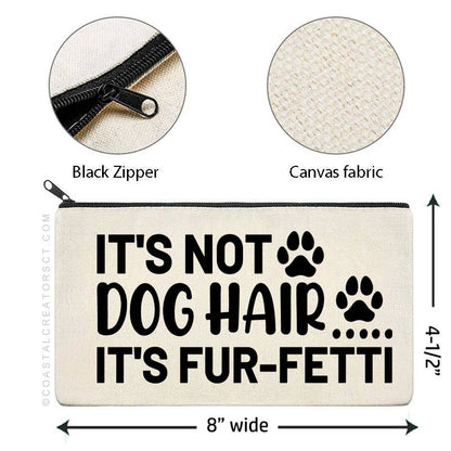 Dog Hair Fur-Fetti Multi-Use Canvas Zippered Storage Bag