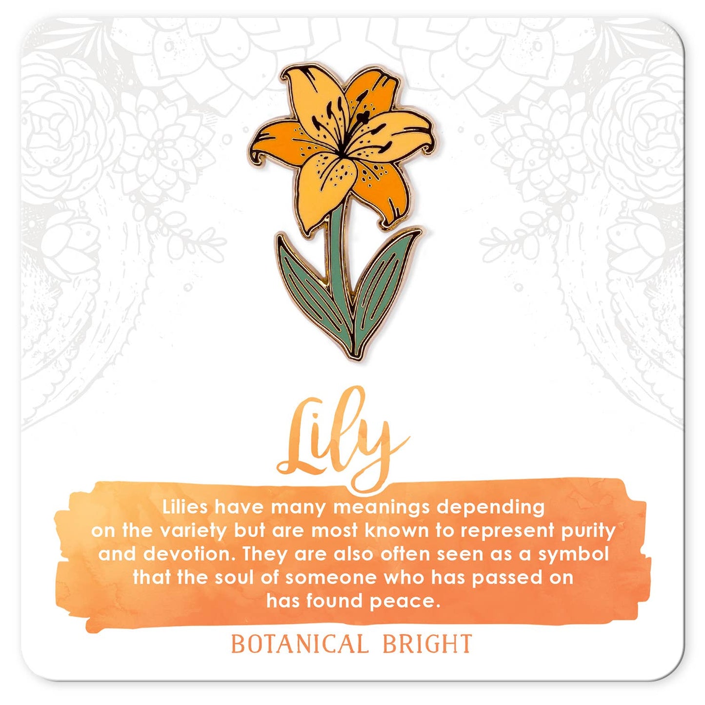 Lily Enamel Pin