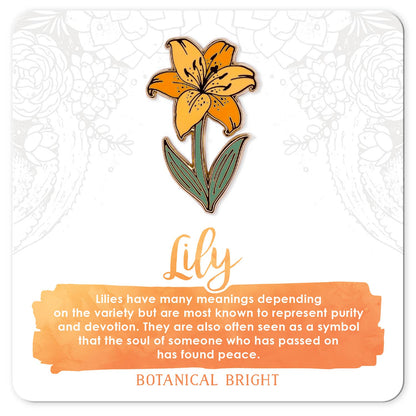 Lily Enamel Pin