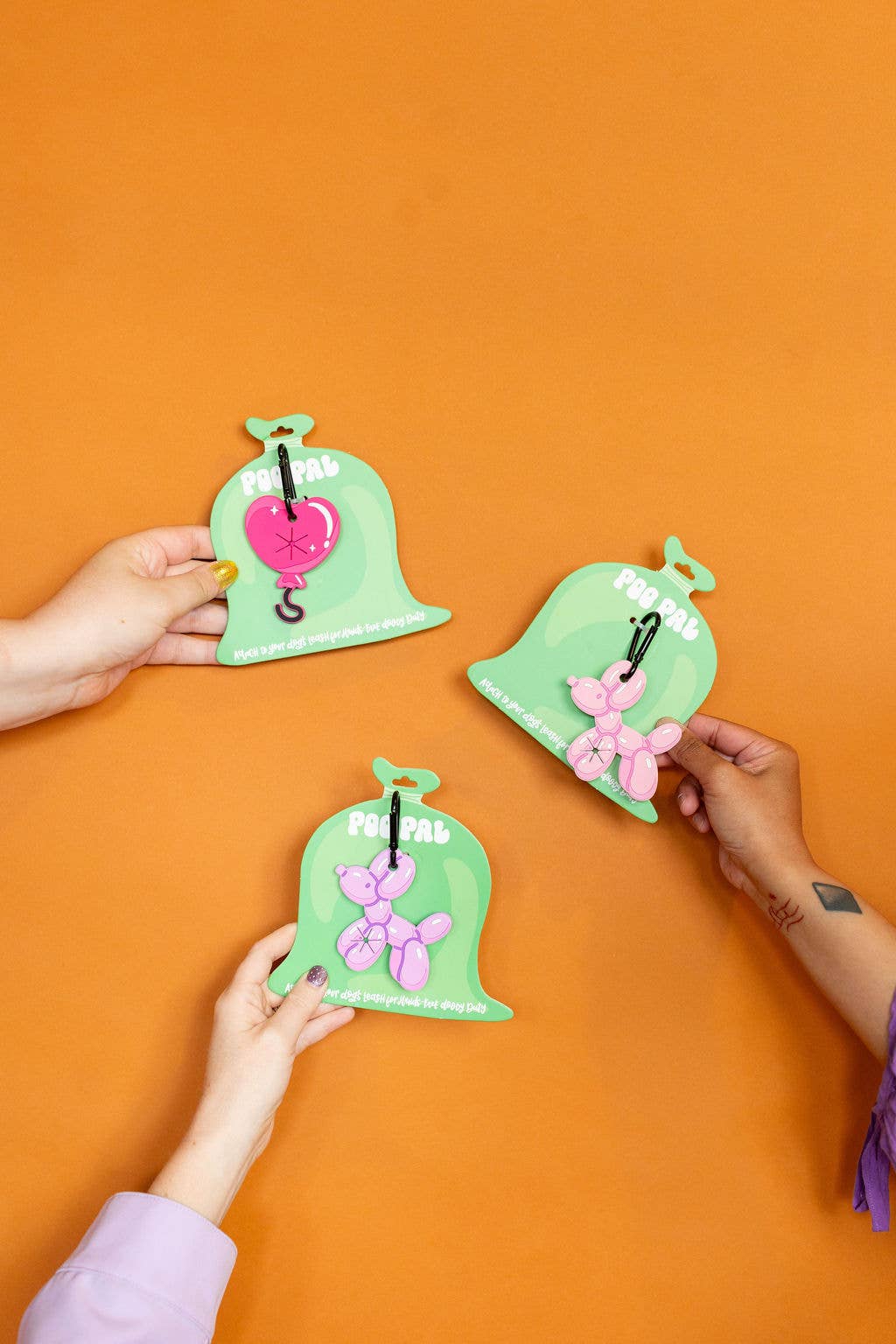 Purple Balloon Dog Poop Bag Holder
