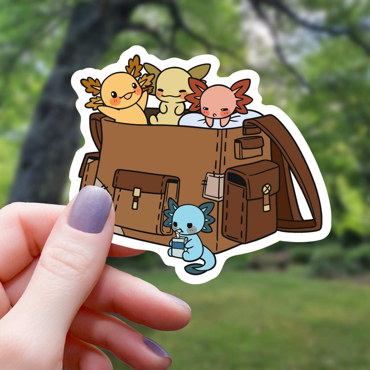 Bag of Axolotls Sticker - 3"