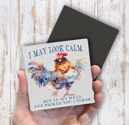 May Look Calm Funny Saying Magnet Fridge