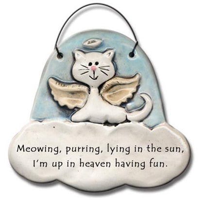 Cat Memorial Ornament: "Meowing purring..."