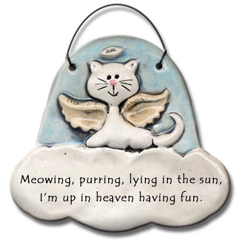 Cat Memorial Ornament: "Meowing purring..."