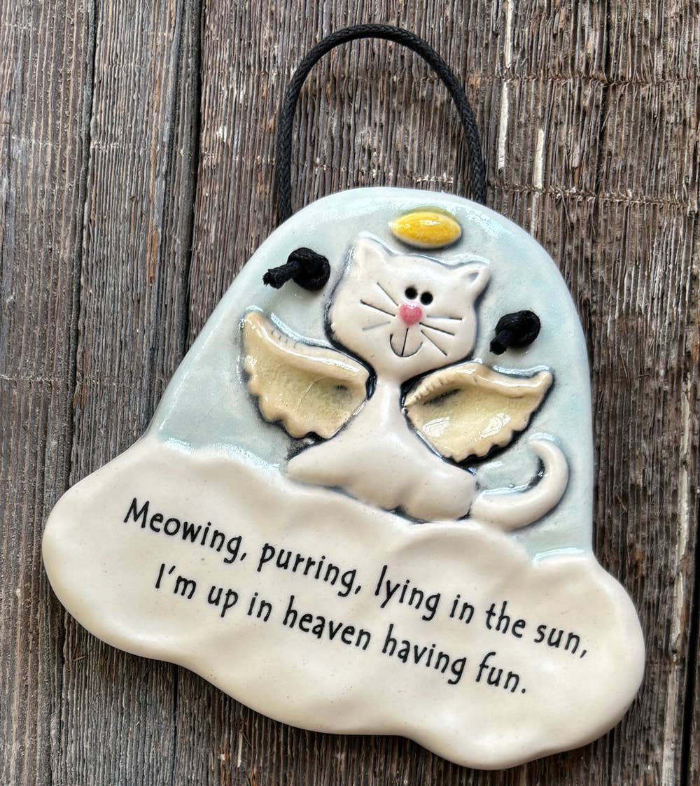 Cat Memorial Ornament: "Meowing purring..."