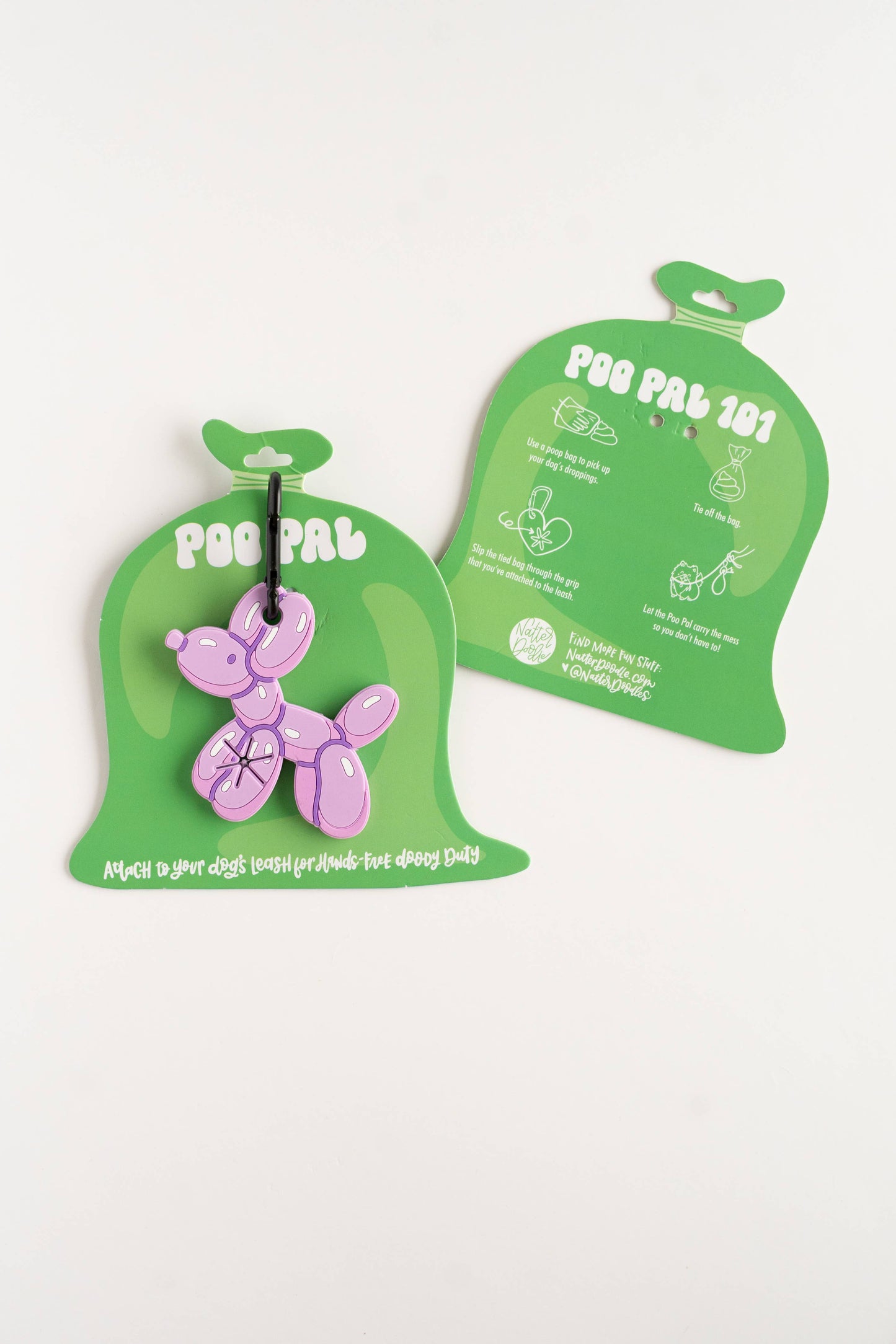Purple Balloon Dog Poop Bag Holder
