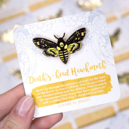 Death's-head Hawkmoth Enamel Pin