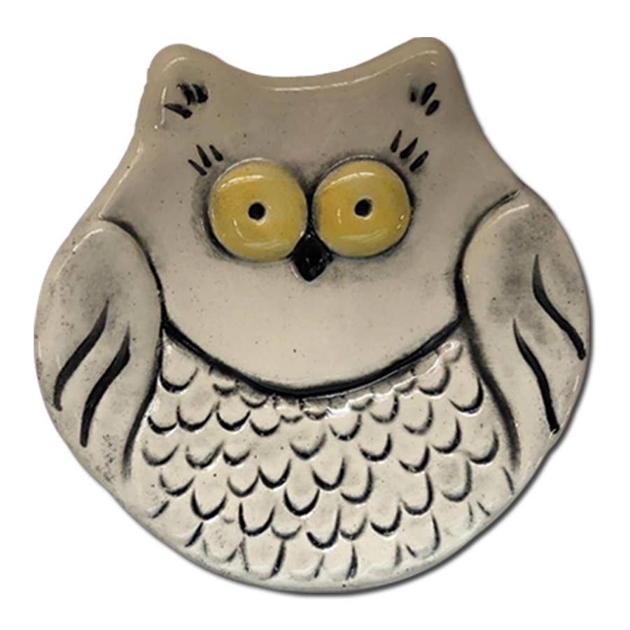 Ceramic Bird Dish: Mini 3" Owls