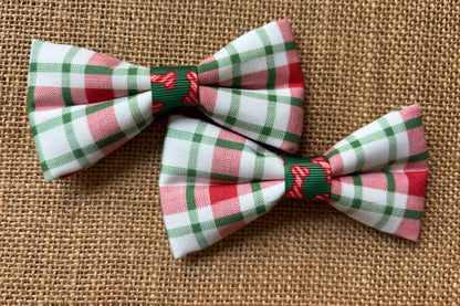 Holiday Plaid Bones Bowtie Small Size