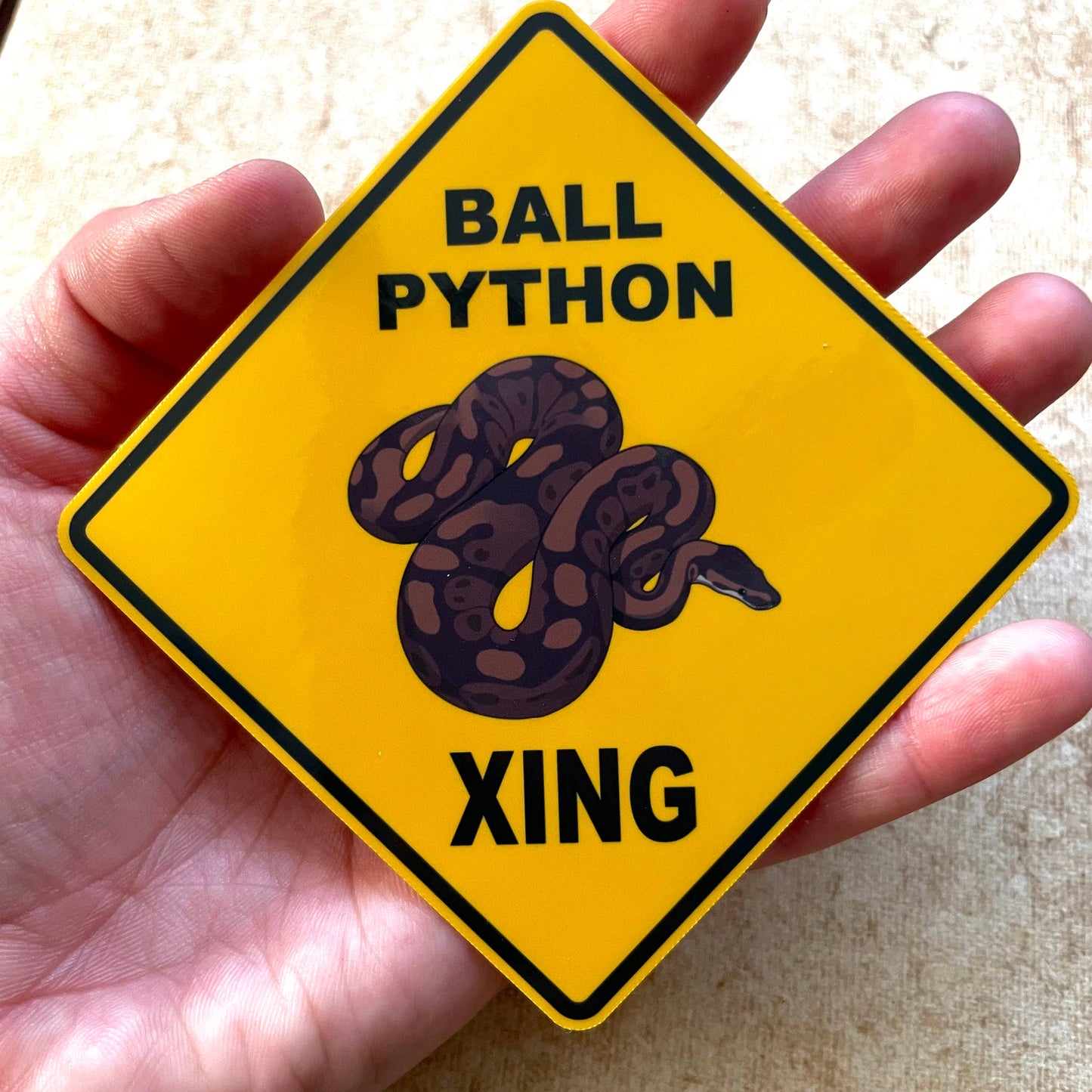 Ball Python Crossing ( XING )Sticker