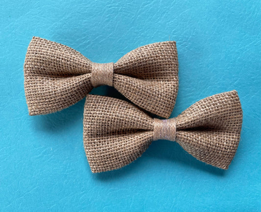 Burlap Bow Tie Standard Size