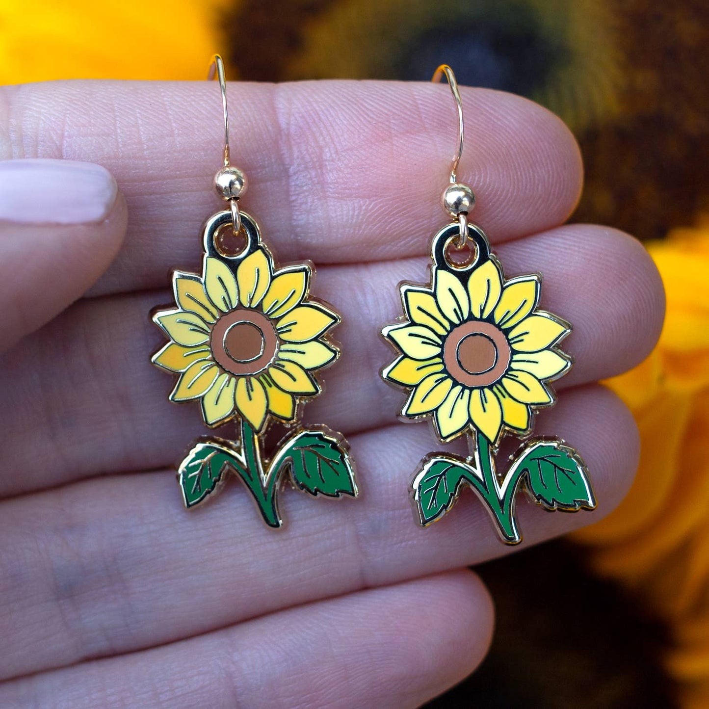 Sunflower Dangle Earrings