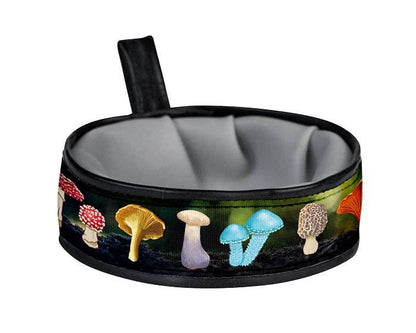 Trail Buddy Collapsible Dog Travel Bowl - Mushrooms