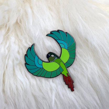 Green Cheeked Conure Hard Enamel Pin