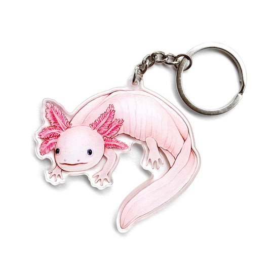 Axolotl Double-Sided Acrylic Keychain