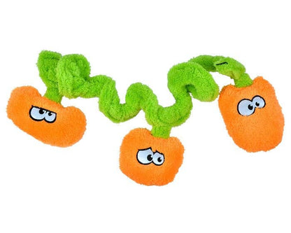 Duraplush Springy Pumpkin Patch Dog Toy