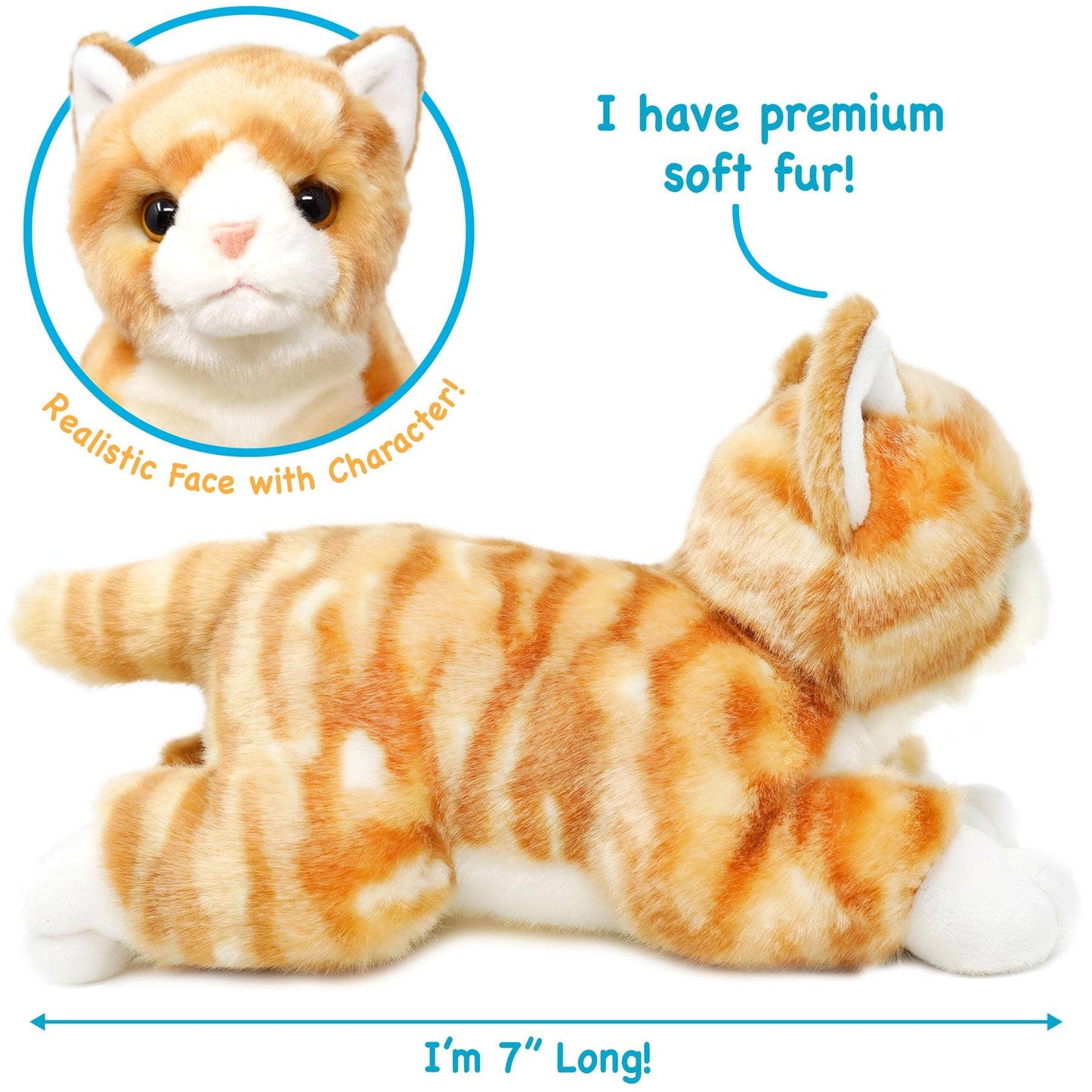 Plush Orange Tabby Cat | 10 Inch Stuffed Animal