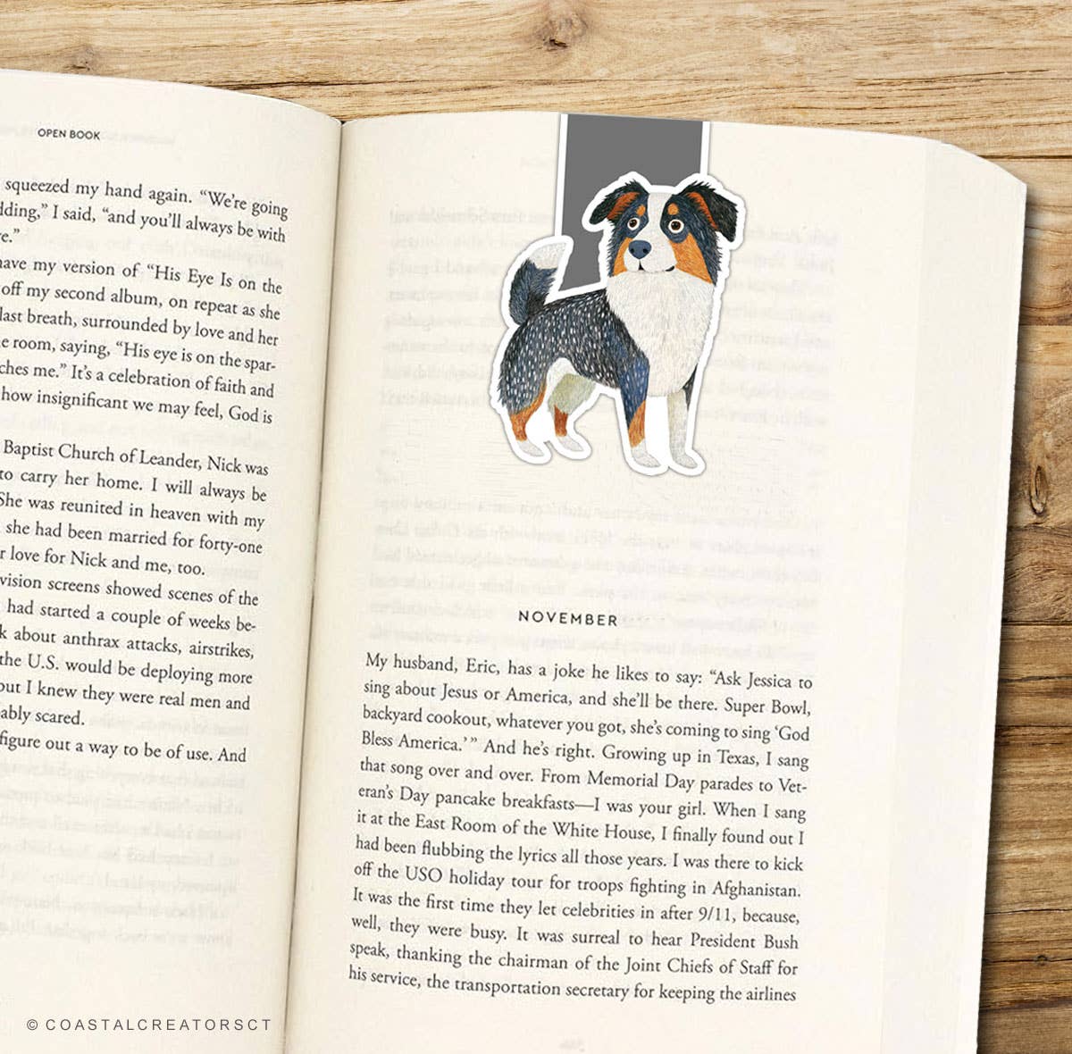 Shepherd Dog Reversible Magnetic Bookmark